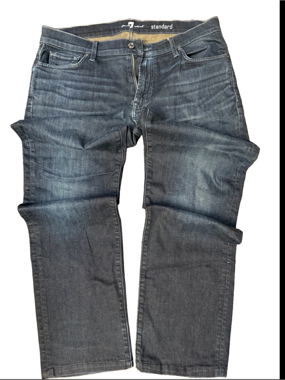 7 For All Mankind Standard Jeans Mens 36x29 Dark Wash Straight Stretch Denim